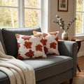 FINGERCRAFT Embroidered Throw Pillow Covers, Pack of 2