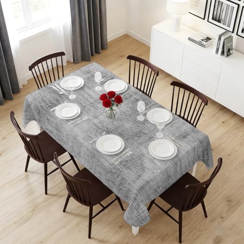 Gray Texture Pattern Rectangle Tablecloth 60x120 Inches, Minimalist