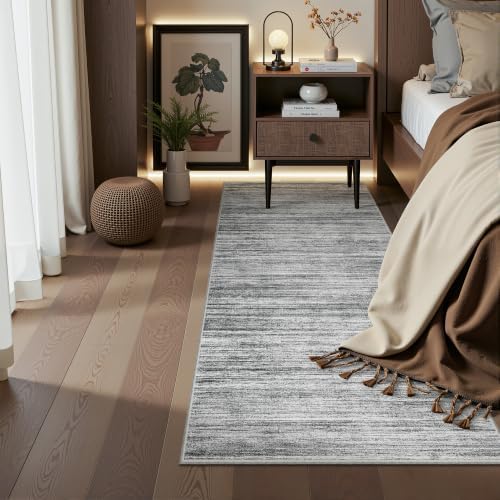 2x6 Runner Rug Non Slip,Washable Hallway Runner Rug,Grey