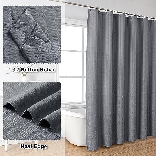 Aiyufeng Moga Grey Shower Curtain Hotel Luxury Quality, Fabric Shower