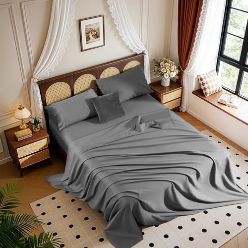 100% Egyptian Cotton Sheet Set 4 Pcs, 1200 TC, 16” Deep Pocket Sheet