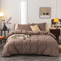 Janlive Washed Cotton Duvet Cover King Ultra Soft 100% Cotton Solid