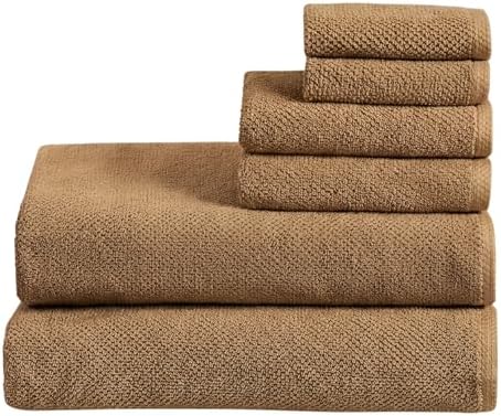 Great Bay Home 100% Cotton 6 Piece Bath Sheet Set - Absorbent