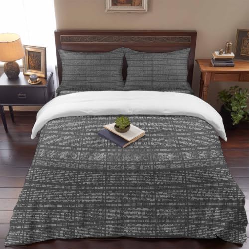 Abstract Queen Duvet Cover Set - 4 Pcs Comforter Cover Bedding Sets