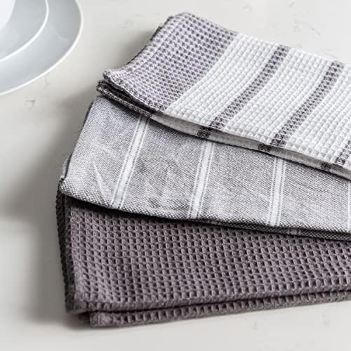Fabstyles Kitchen Towels Cuisine Stripes Premium Quality 100% Cotton