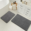 LOCHAS Bathroom Rugs Sets 2 Piece, Chenille Non Slip Bath Mat Set