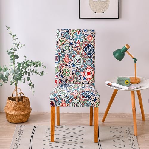 Soft Stretchy Parson Dining Chair Seat Covers/Slipcovers Set of 4