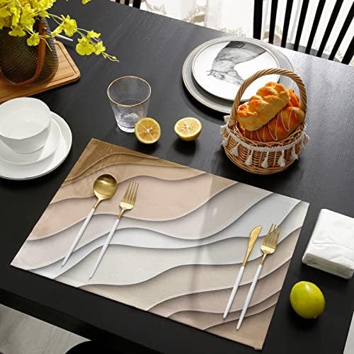 Geometric Abstract Placemats Set of 4, Table Mat for Dining Kitchen