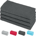 DecorRack 100% Cotton Kitchen Towels 15x25 in, 400 GSM, Gray