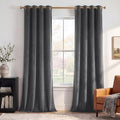 StangH Grey Velvet Curtains Room Darkening for Living Room, W52xL108