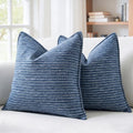 NUYECY Soft Chenille Decorative Throw Pillow Covers 18x18 Set of
