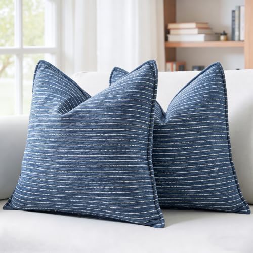 NUYECY Soft Chenille Decorative Throw Pillow Covers 18x18 Set of