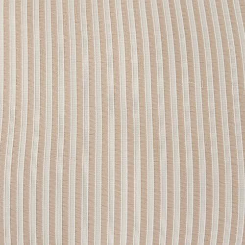 Striped King Duvet Cover Beige Washed Cotton Jacquard 3 Pieces Bedding