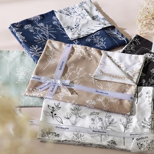 Bedsure Floral Comforter Set Cute Bedding Set Queen Reversible Light