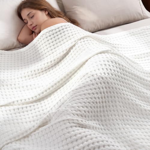 REDKISS Ultra Soft Waffle Weave Blanket King Size 108" x 90"