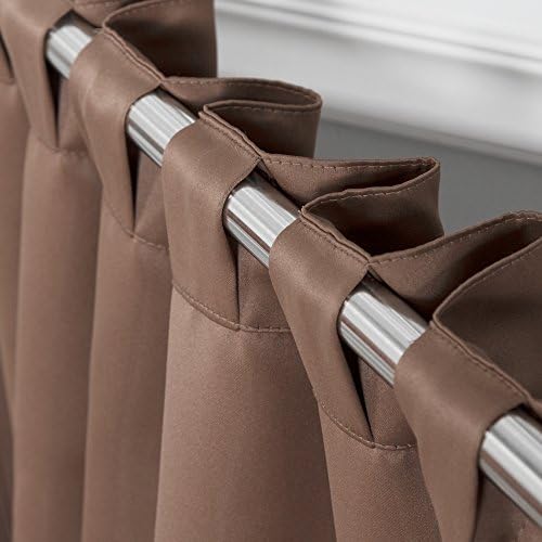 Home Fashion Basic Thermal Insulated Blackout Curtains - Back Tab/Rod