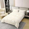 jejeloiu Bohemian Geometric Duvet Cover 100% Cotton Queen Size Boys