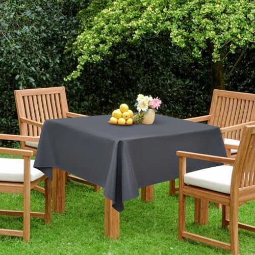 NEWISHER Grey Square Tablecloth 70 x 70 inch, Polyester Table Cloth