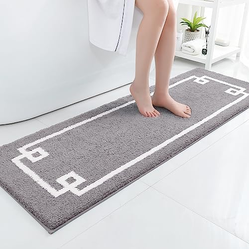 HOMEIDEAS Bathroom Runner Rugs, Soft and Water Absorbent Long Bath