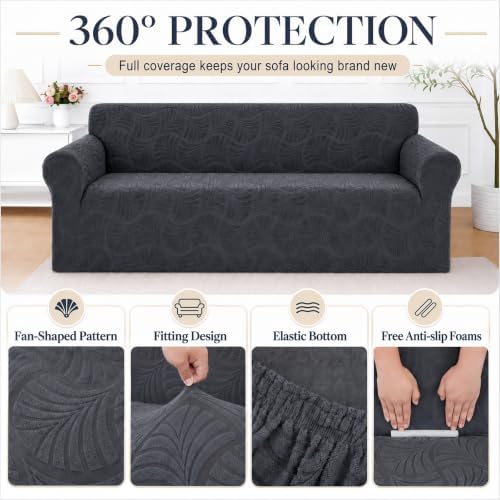 Sofa Slipcover - Stretch 1 Piece Couch Covers for 3 Cushion Sofa