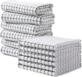 Homaxy Cotton Terry Kitchen Towels and Dishcloths Set of 12, Grey