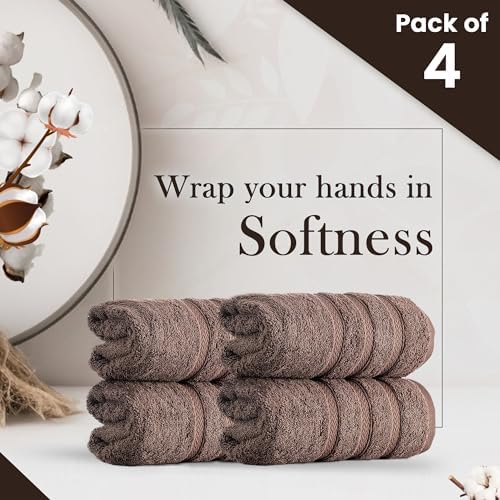 HALLEY Turkish 4 Pack Premium Hand Towels (4 Pieces) 650 GSM Highly