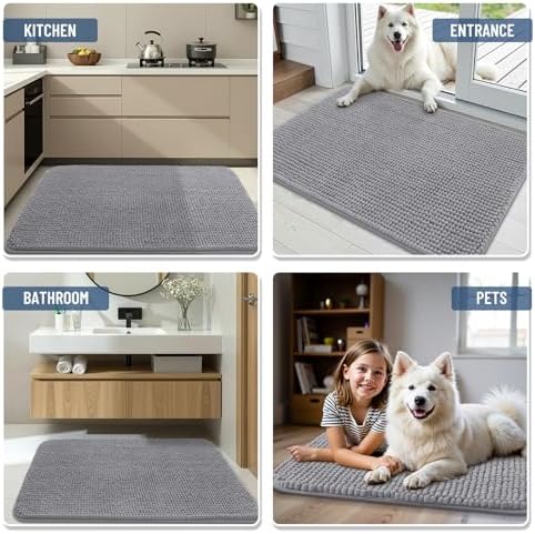 Arotive Luxury Chenille Bathroom Rugs Set, Ultra Soft and Absorbent