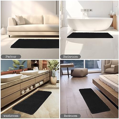 Yeaban Bathroom Rugs Sets 2 Piece,Thick Chenille Bath Mats,Absorbent