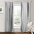 ChadMade Blackout Pinch Pleat Curtain 84 Inch Length 1 Panel Grey