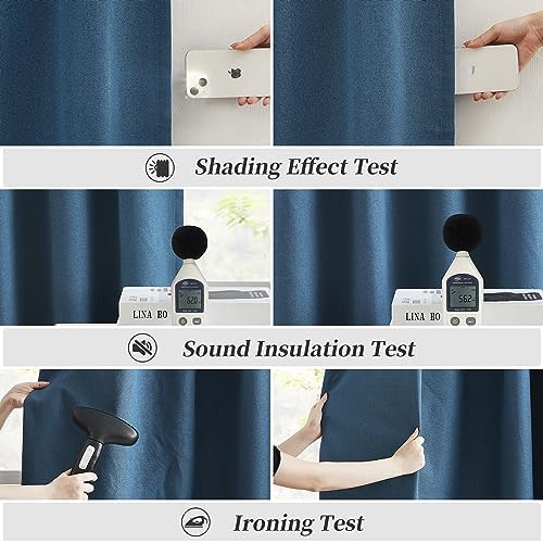 KEQIAOSUOCAI Full Shading Curtains 90 Inches Long 2 Panels Set