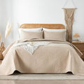 Davulos King Quilt Bedding Set,Beige Ultrasonic King/Cal King Quilt