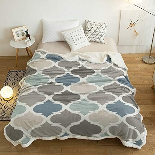 Sherpa Fleece Blanket 60x80 in | Fluffy & Soft Plush Reversible Sherpa