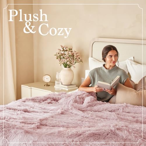 The Connecticut Home Co Throw Blanket Soft Fluffy Room Decor, Cozy