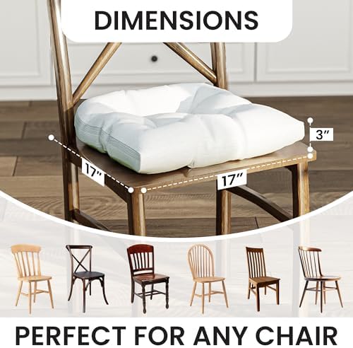 Klear Vu Gripper Overstuffed Universal Non-Slip Dining Chair Cushions