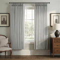 Grey Bedroom Curtains 63 Inch Length for Living Room 2 Panel Back Tab