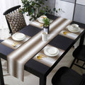 Brown White Ombre Table Mats Set of 2 With Table Runner 90 Inches