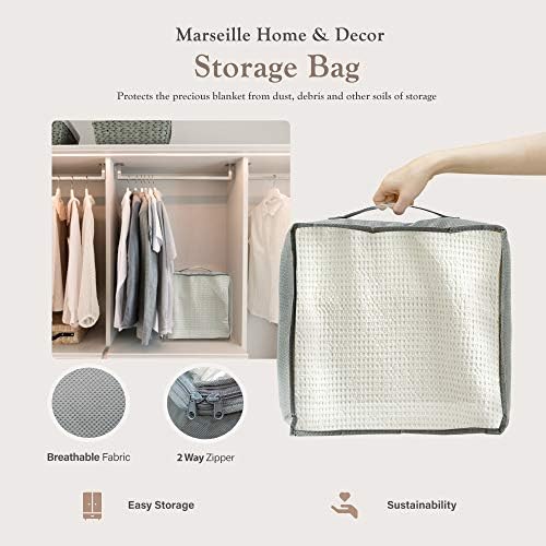MHD l Modal Waffle Blanket: Breathable Lightweight Soft Blanket