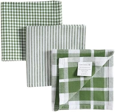 LANE LINEN 100% Cotton Kitchen Dish Cloths, Ultra Soft Absorbent Quick