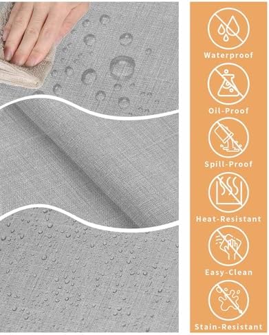 Grey Burlap Texture Tablecloth Rectangle Table Cloth 60x120
