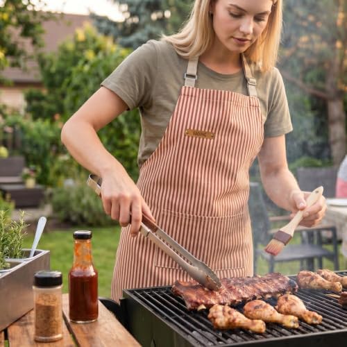 Unisex Chef Apron – Cross-Back, Large Pockets, Water-Resistant Cotton