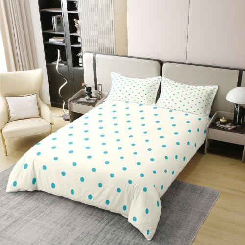 Castle Fairy Polka Dot Duvet Cover Set Full Size 100% Cotton,Geometric