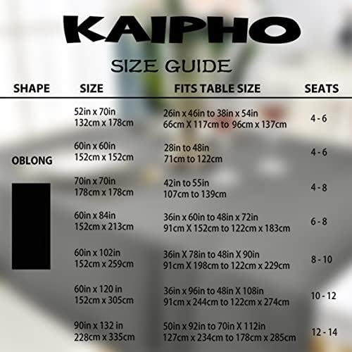 Grey Square Tablecloth Waterproof Table Cloth, 60 x 60 inch