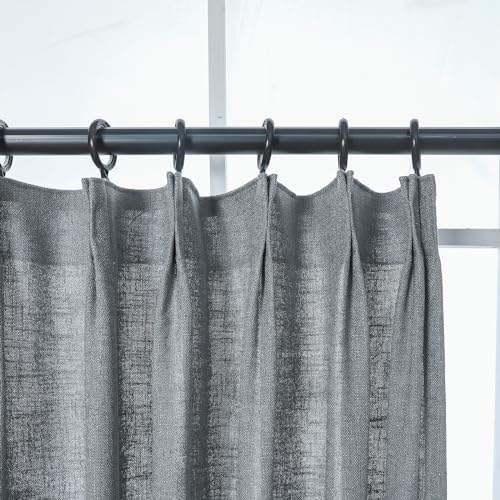 Pinch Pleated Light Filtering Curtains 108 inches Long, 1 Panel