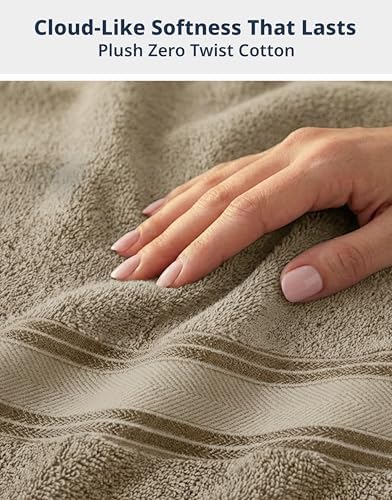 LANE LINEN Bath Towel Set Absorbent Quick Dry 100% Cotton 12 Piece