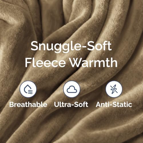Fleece Blanket King Size - Ultra-Soft Warm Flannel Fleece Blanket
