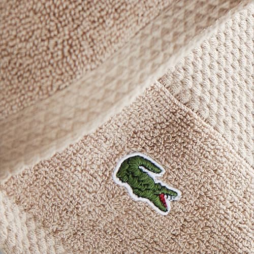Lacoste Heritage Supima Cotton 6-Piece Towel Set, Sand