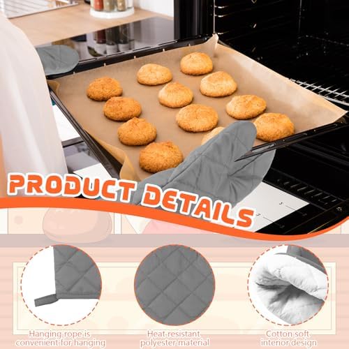 6 Pairs Heat Resistant Oven Mitts Kitchen Oven Gloves 11 Inch Long
