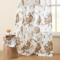 FOLKSIDE Vintage Floral Curtains 72 Inches Long for Living Room