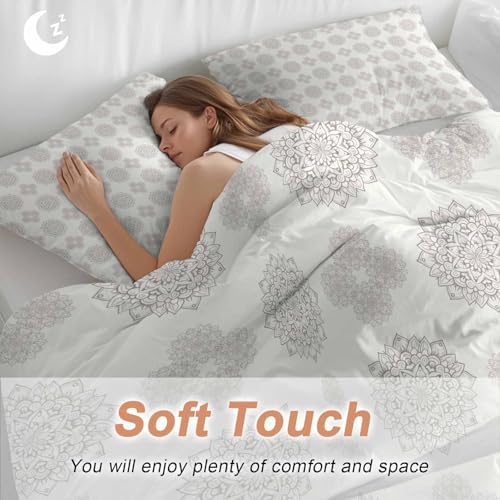 3 Piece Vintage Bohemia Duvet Cover Set Full Size, Microfiber