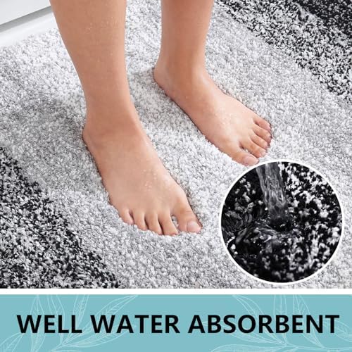 Arotive Luxury Chenille and Microfiber Bathroom Rugs Set, Bath Rug